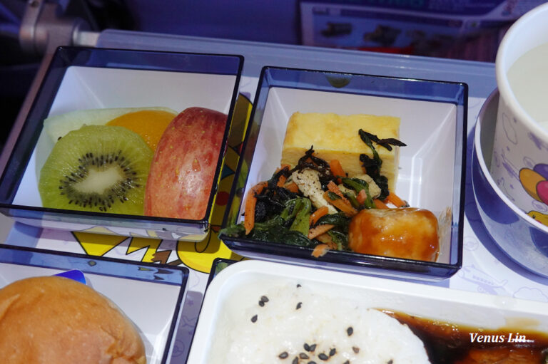 中華航空台北松山飛東京羽田,經濟艙飛機餐.兒童餐,看到富士山選位小秘密 2022.12.15~12.21 - 跟著小V吃喝玩樂